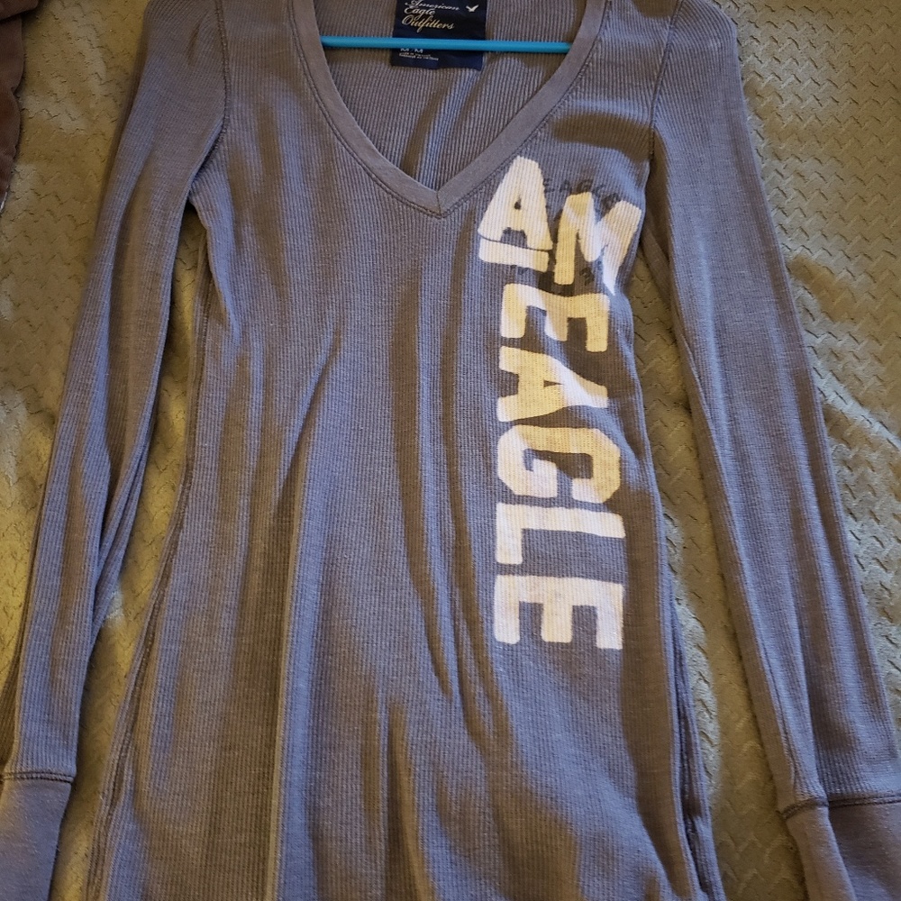 Long sleeve waffle shirt